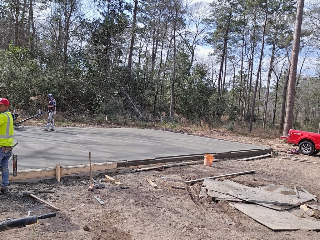 Concrete driveway and pad Waco TX – 30x50 pour by Gene's Home Care and Repair