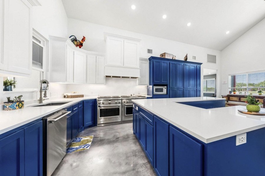 Custom kitchen cabinets and range Waco TX remodel
